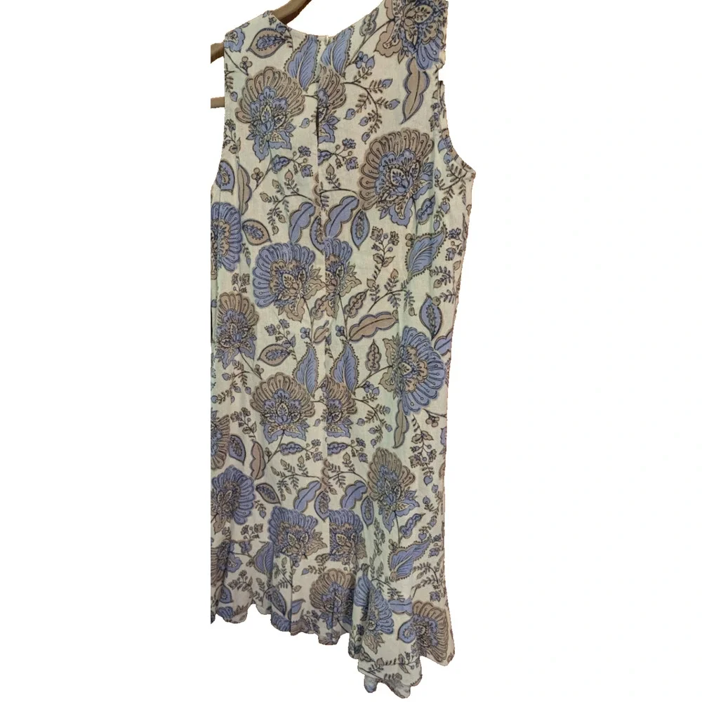 NEW Tommy Hilfiger Sleeveless Linen‎ Dress with Ruffle Hem Size 2 NWT